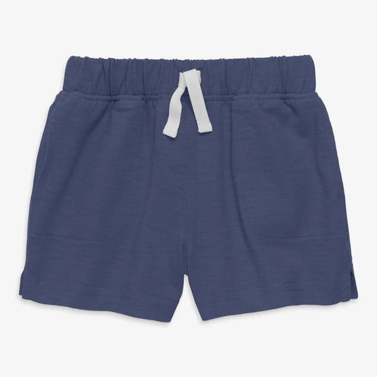Baby Play Shorts (Sunwashed Navy & Poppy) - Bossy Beans