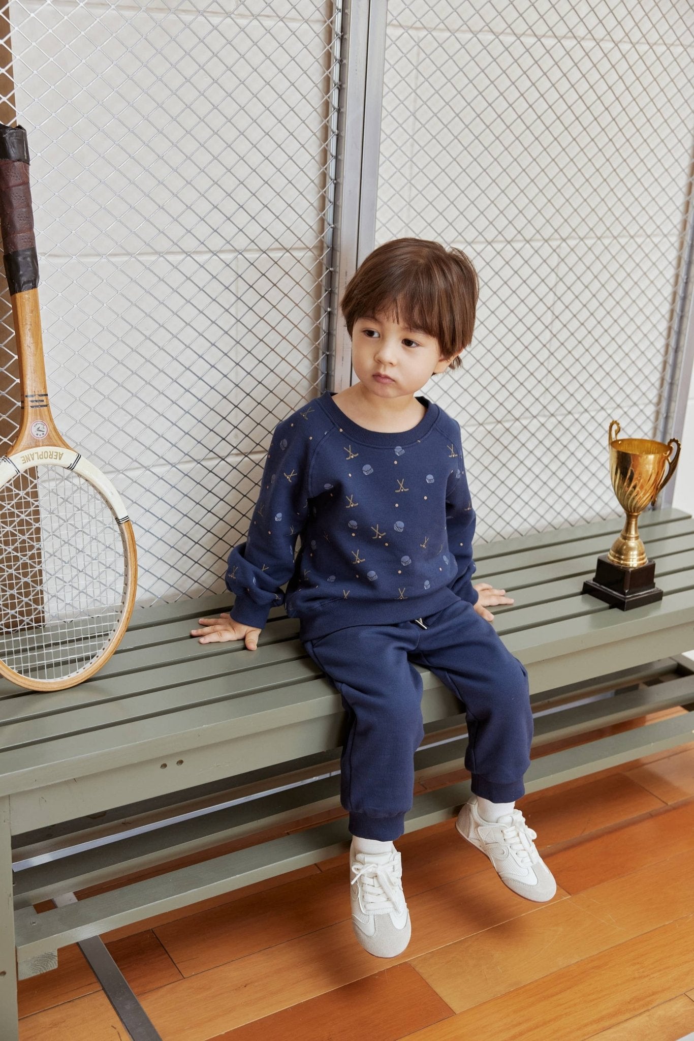 Baby & Toddler Organic Fleece Sweatshirt - Hockey - Bossy Beans