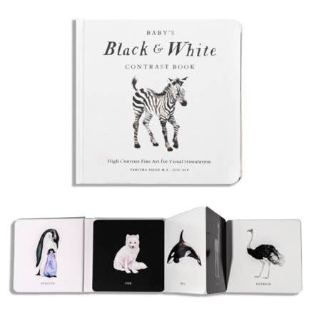 Baby's Black & White Contrast Book - Bossy Beans