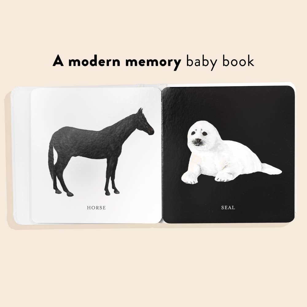 Baby's Black & White Contrast Book - Bossy Beans