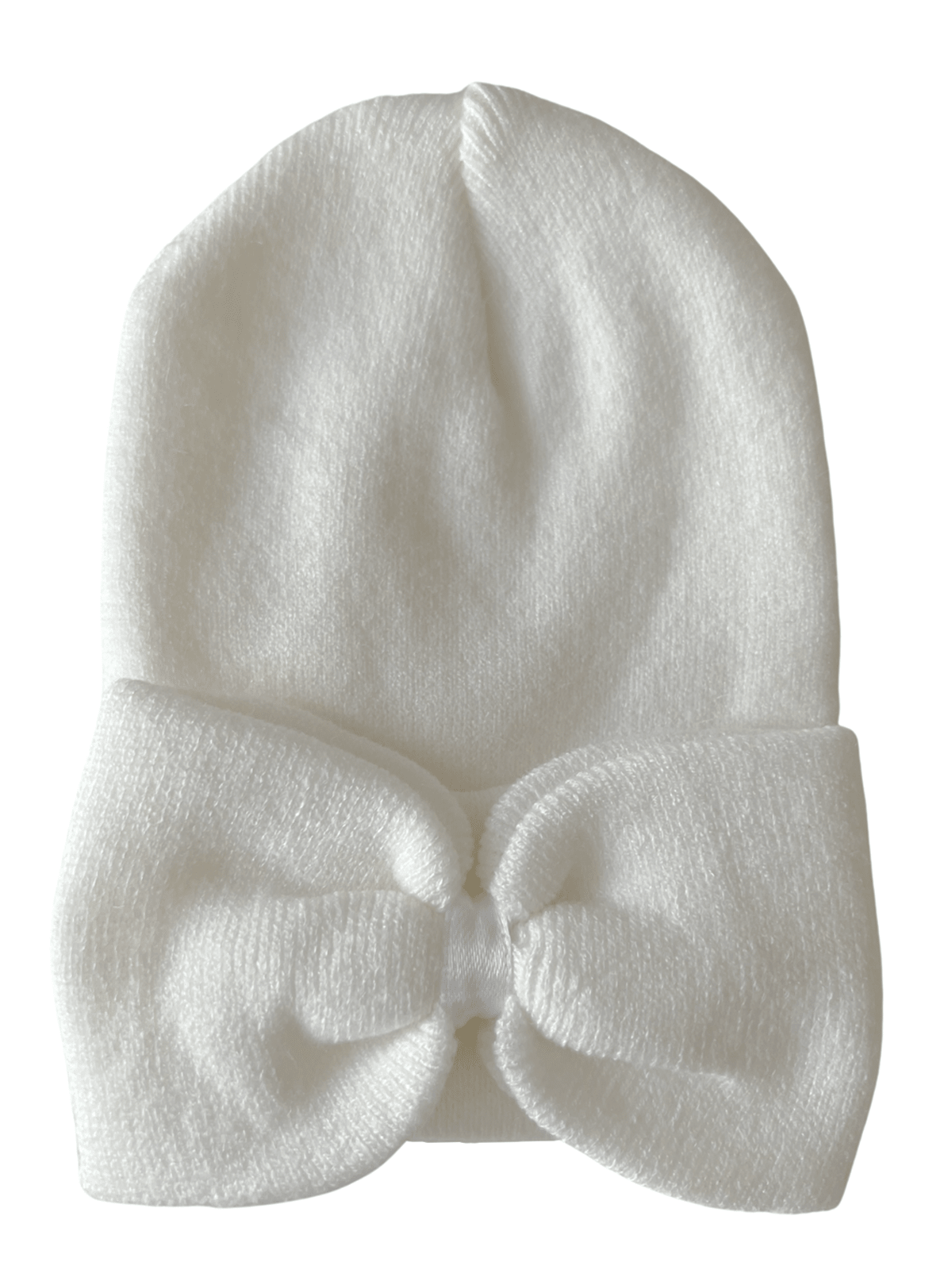 Baby's First Hat - Warm White Bow - Bossy Beans