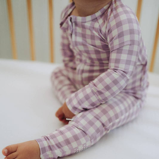 Bamboo Peek-a-Boo Sleeper - Gingham Edition - Bossy Beans