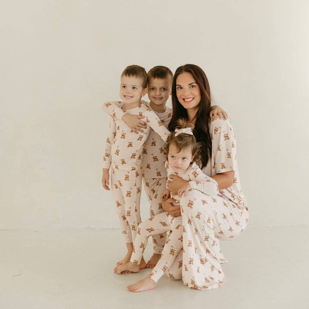 Bamboo Zipper Pajamas: Beary Loved - Bossy Beans