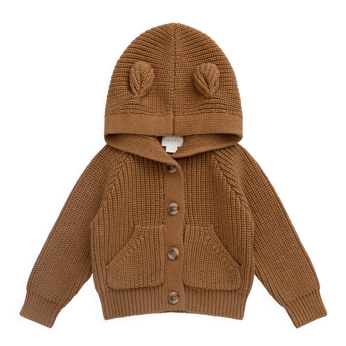 Bear Cardigan - Butterscotch - Bossy Beans