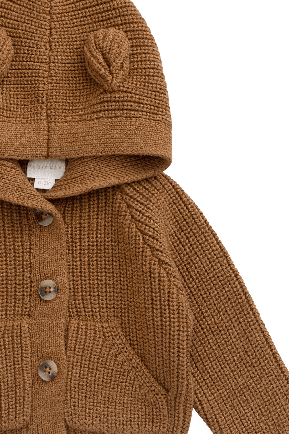 Bear Cardigan - Butterscotch - Bossy Beans