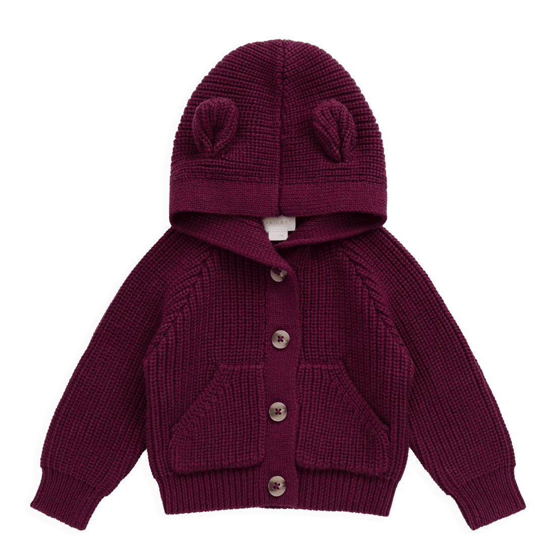 Bear Cardigan - Sweet Mulberry - Bossy Beans