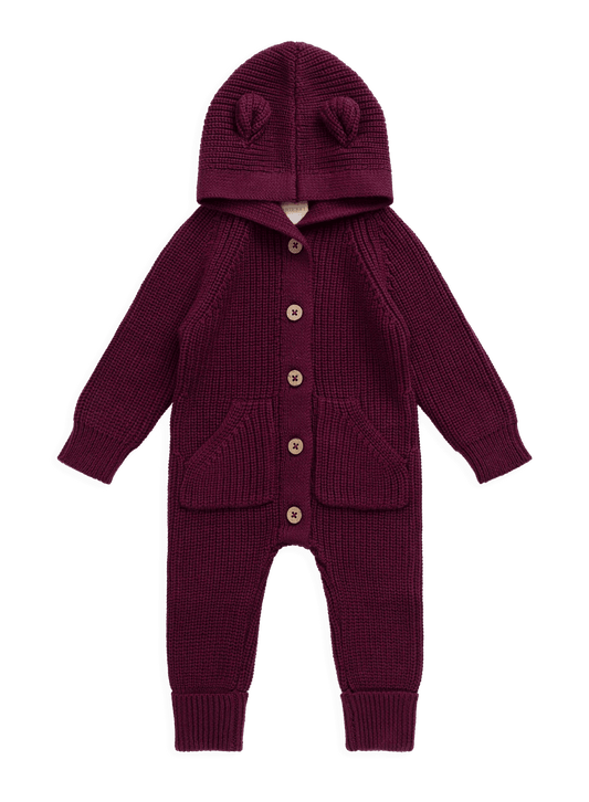 Bear Onepiece - Sweet Mulberry - Bossy Beans