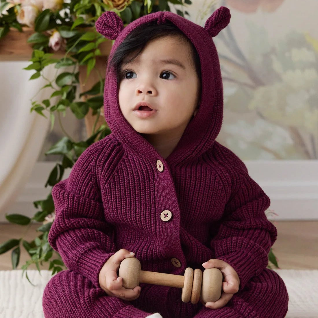 Bear Onepiece - Sweet Mulberry - Bossy Beans