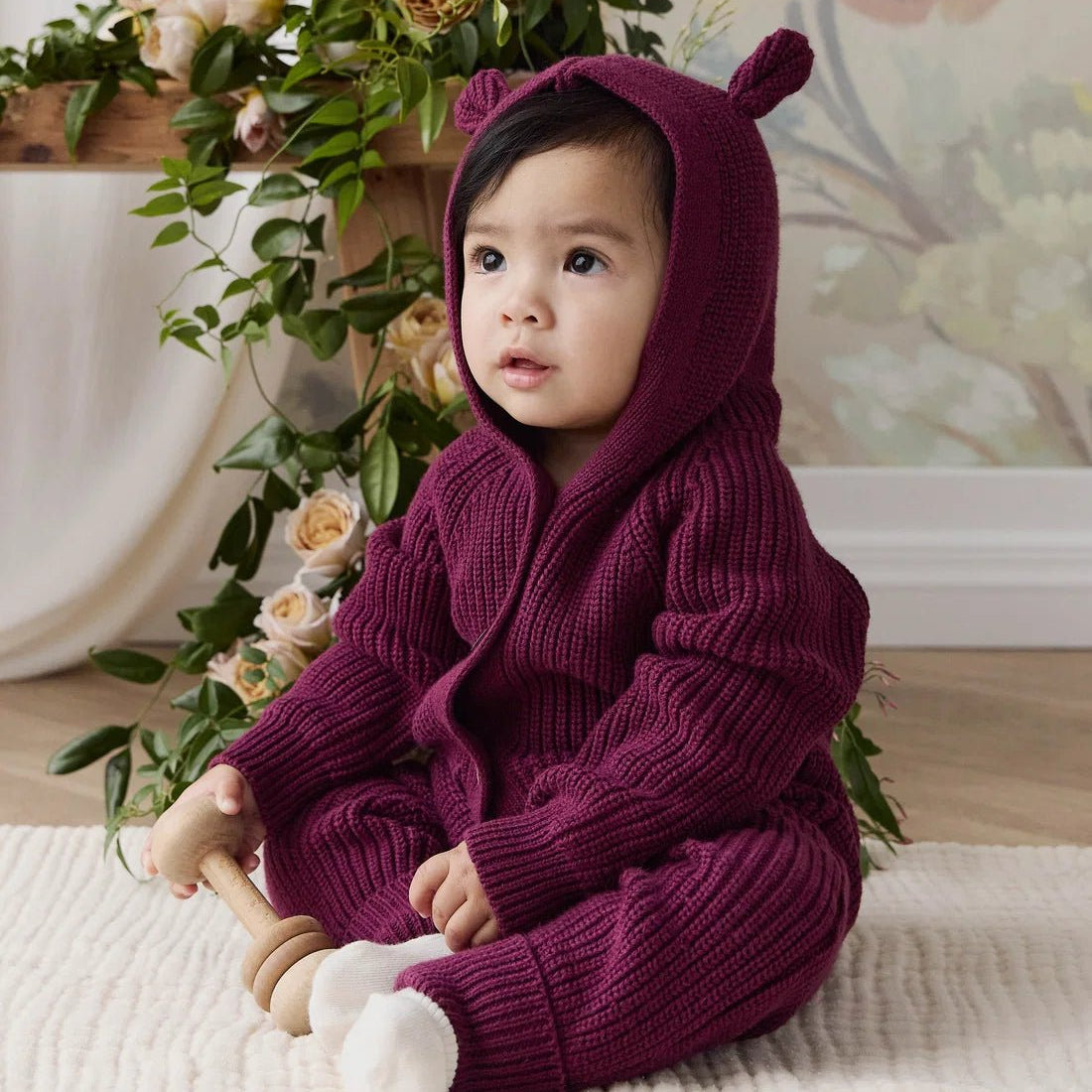 Bear Onepiece - Sweet Mulberry - Bossy Beans