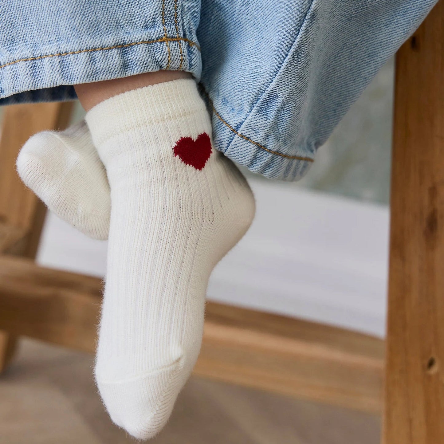 Bellamy Sock - Bellamy Heart Urban Red - Bossy Beans