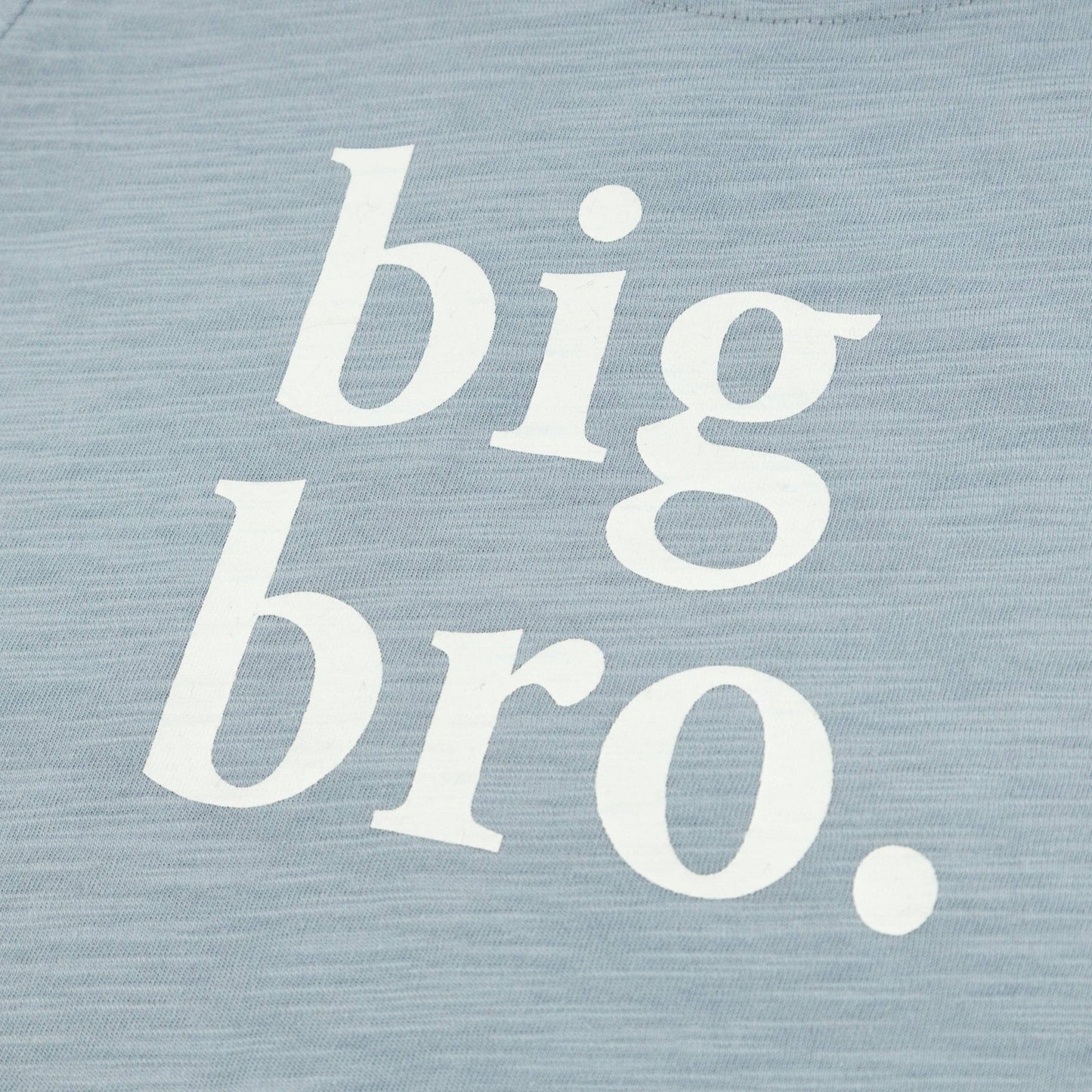 "big bro." Cotton Slub Raw Edge Tee - Fog - Bossy Beans