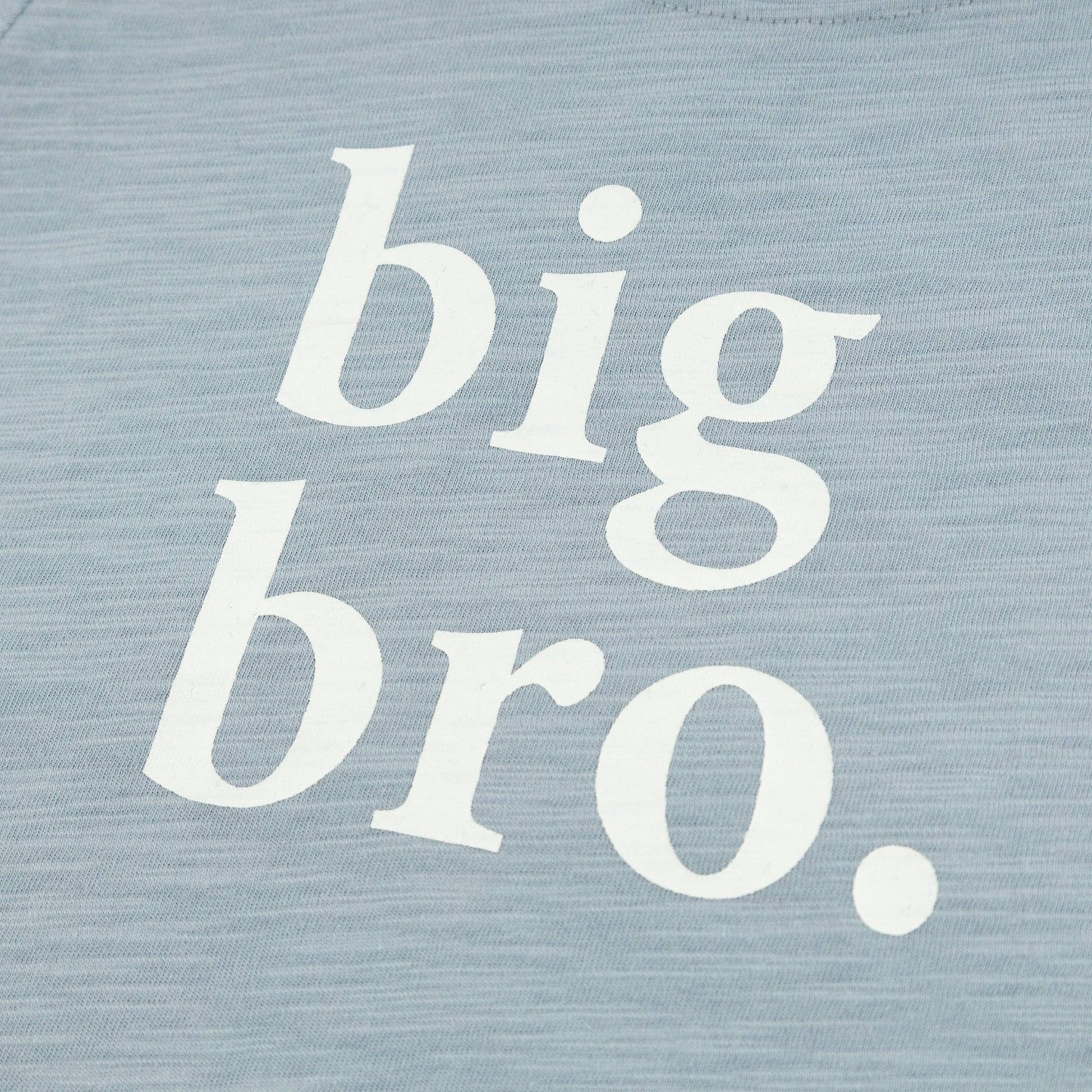 "big bro." Cotton Slub Raw Edge Tee - Fog - Bossy Beans