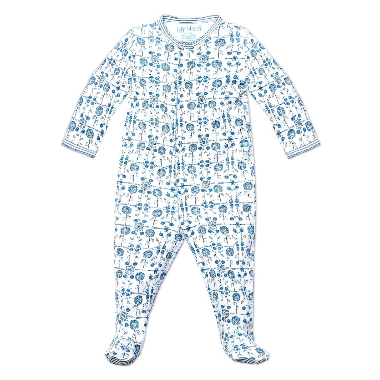 Blue Hydrangeas Snap Baby Onesie - Bossy Beans