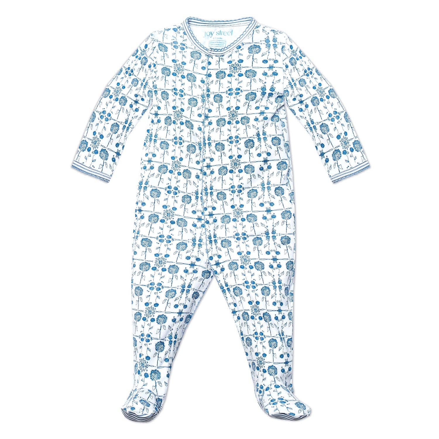 Blue Hydrangeas Snap Baby Onesie - Bossy Beans