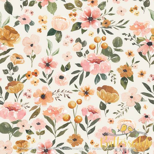 Boho Floral Lounge/Sleeper Set - Bamboo - Bossy Beans