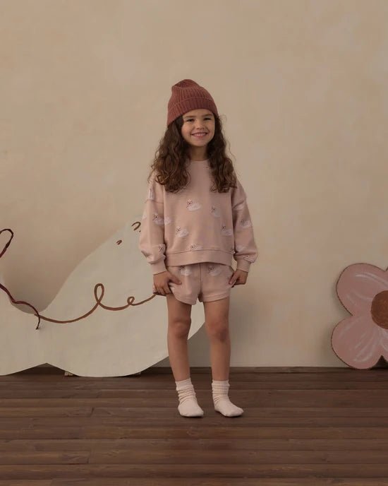 Boxy Pullover: Swans - Bossy Beans