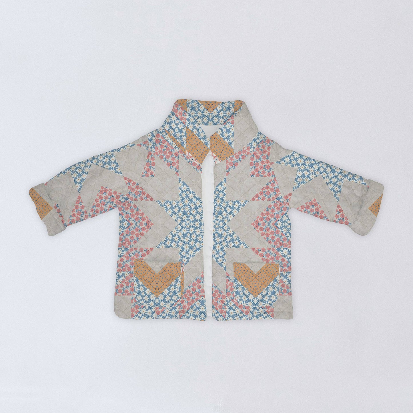Children's jacket with a pattern on a white background