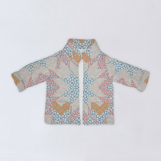 Children's jacket with a pattern on a white background