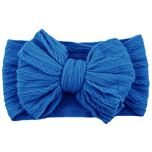 Cable Bow - Azure - Bossy Beans