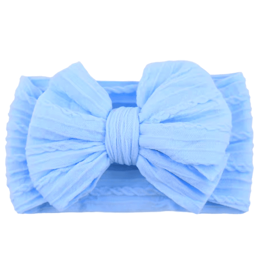 Cable Bow: Baby Blue - Bossy Beans