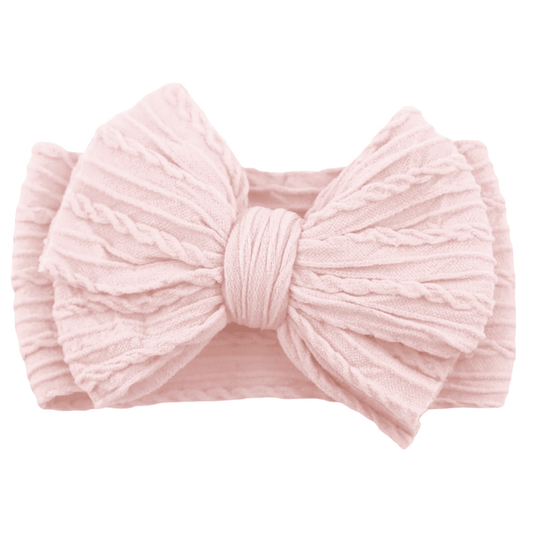 Cable Bow: Barely Blush - Bossy Beans