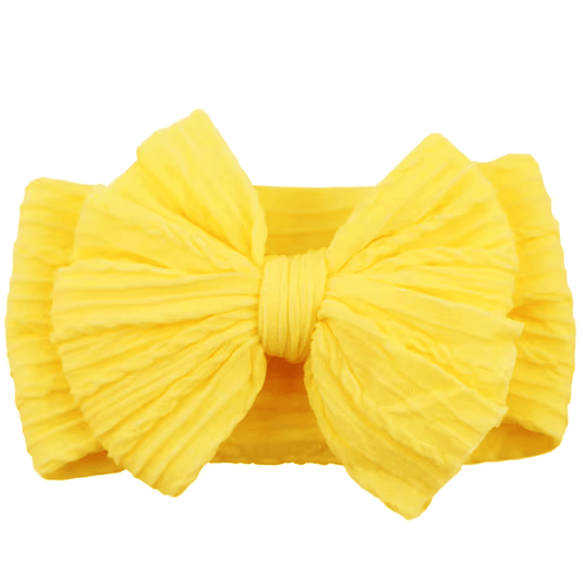 Cable Bow - Lemon Yellow - Bossy Beans