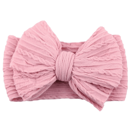 Cable Bow: Pastel Rose - Bossy Beans