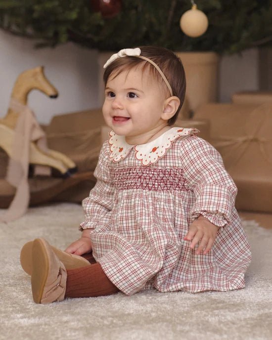 Callie Dress: Christmas Plaid - Bossy Beans