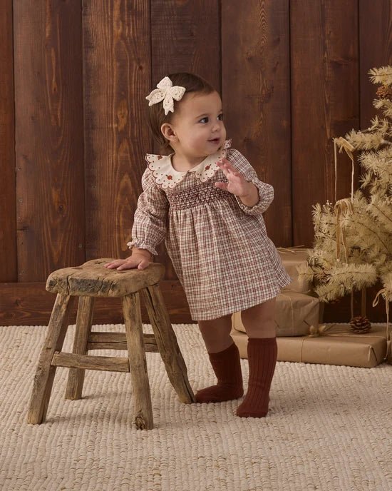 Callie Dress: Christmas Plaid - Bossy Beans