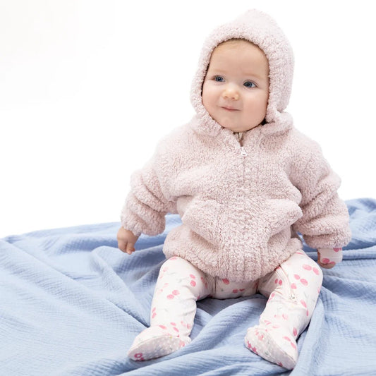 Chenille Hooded Jacket - Blush - Bossy Beans
