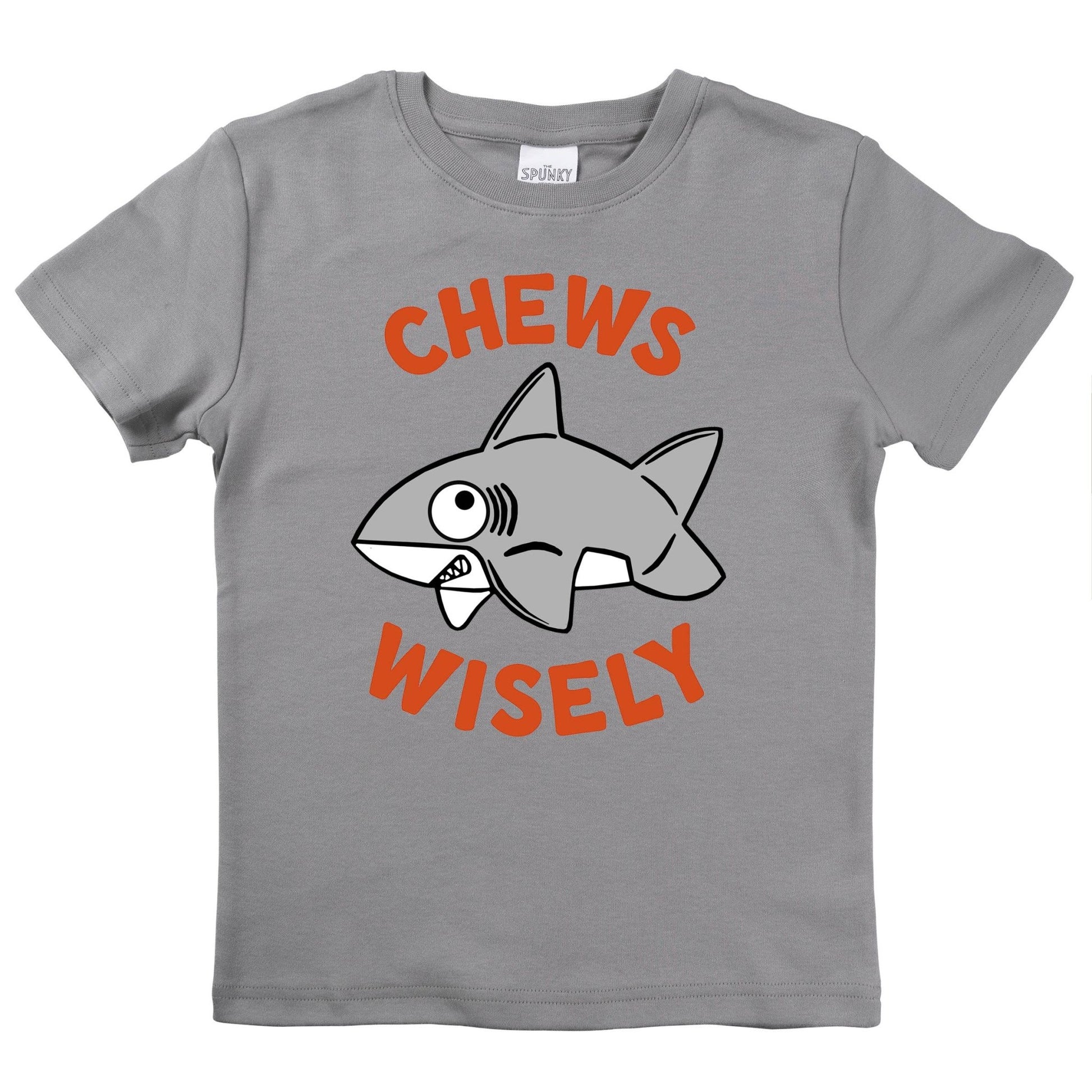 "Chews Wisely" Shark Organic Tee Shirt - Bossy Beans