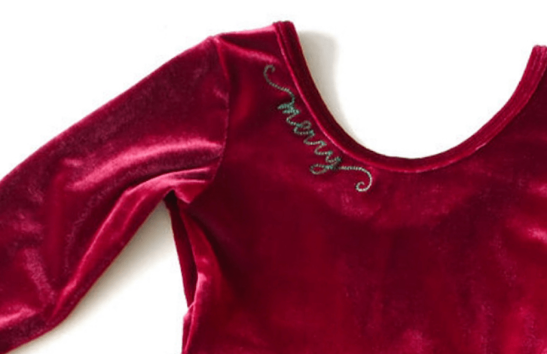 Christmas 2025 Holiday Twirly Dress in Burgundy Velvet - Bossy Beans