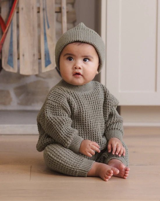 Chunky Knit Pant: Spruce - Bossy Beans