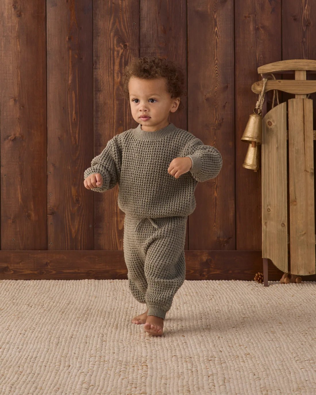 Chunky Knit Pant: Spruce - Bossy Beans
