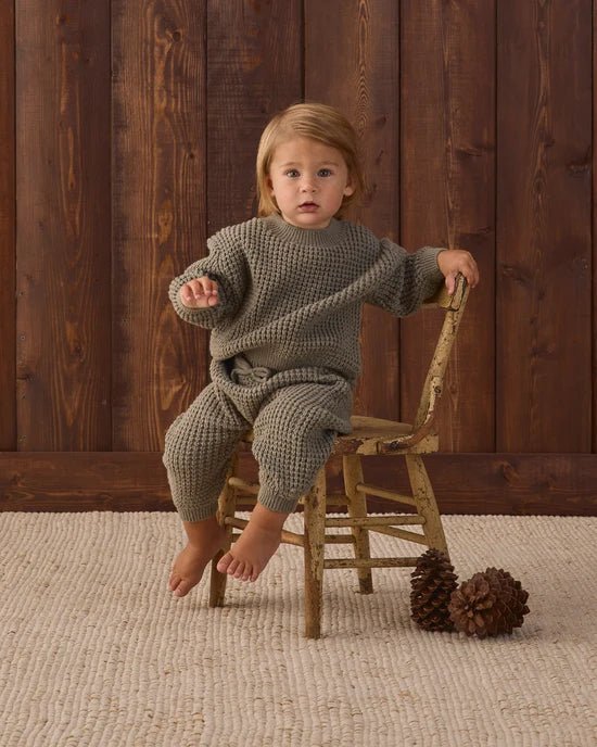 Chunky Knit Pant: Spruce - Bossy Beans