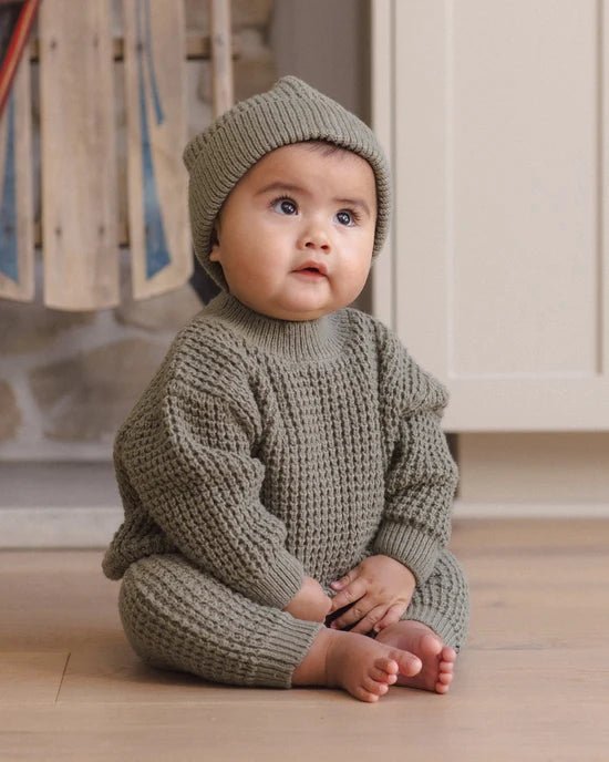 Chunky Knit Pant: Spruce - Bossy Beans