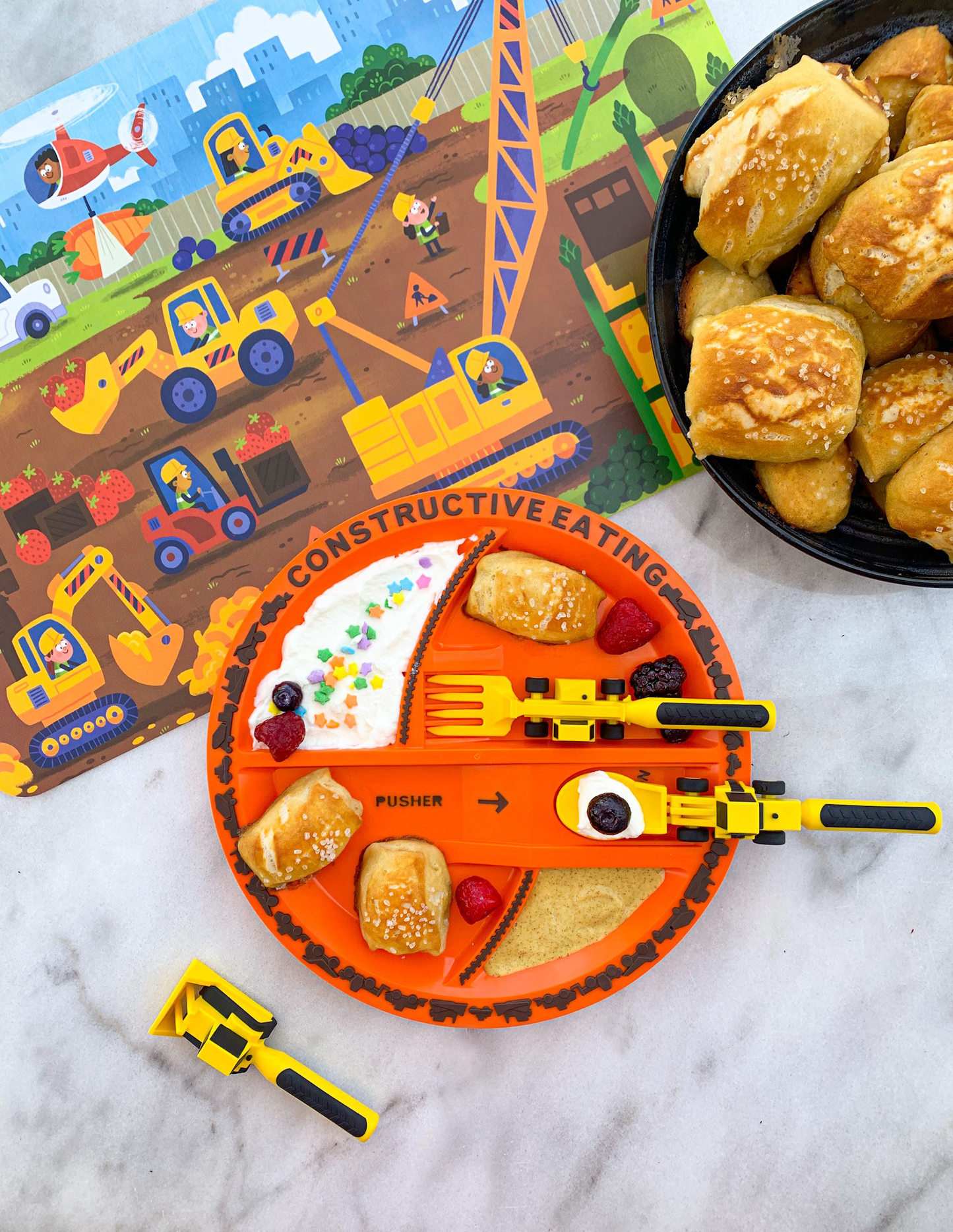 Constructive Eating - Construction Plate - Bossy Beans