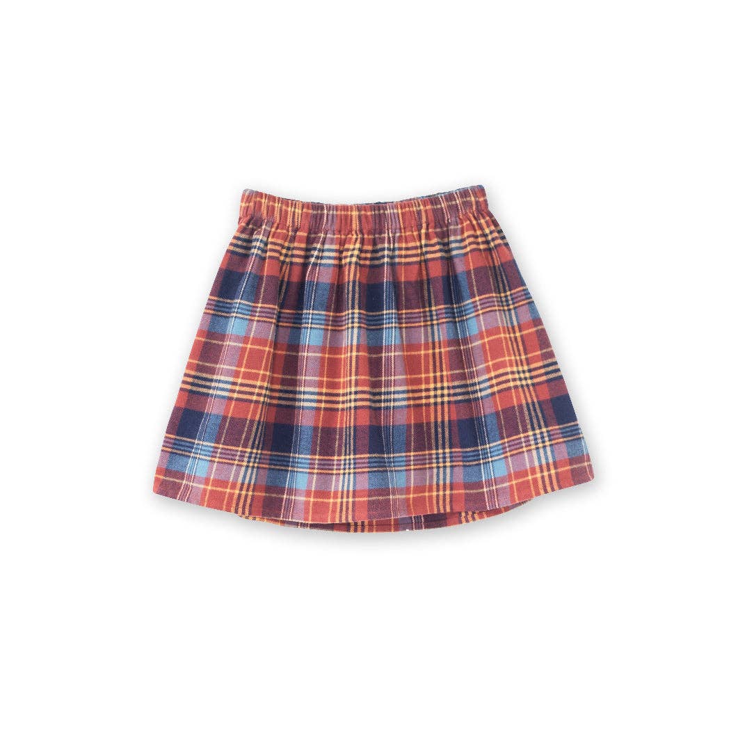 Coral Skirt | Rust Plaid - Bossy Beans