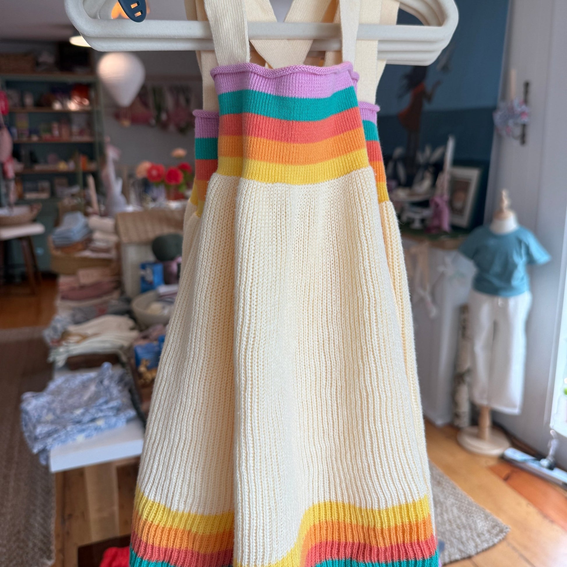 The Bonnie Mob - Rainbow Pink Knitted Sun Dress