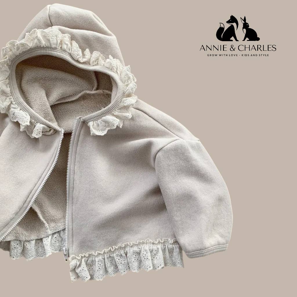Cotton Zipper Jacket: Mousse - Bossy Beans