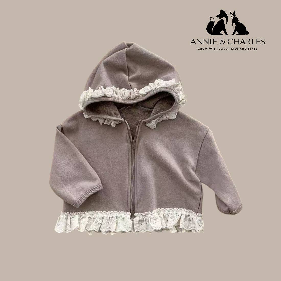 Cotton Zipper Jacket: Mousse - Bossy Beans