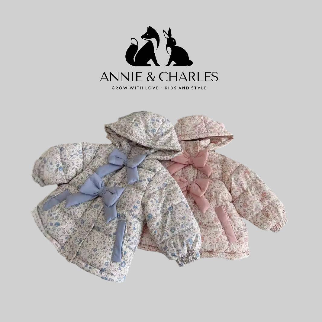 Dreamy Bunnies & Bows Jacket - Blue - Bossy Beans