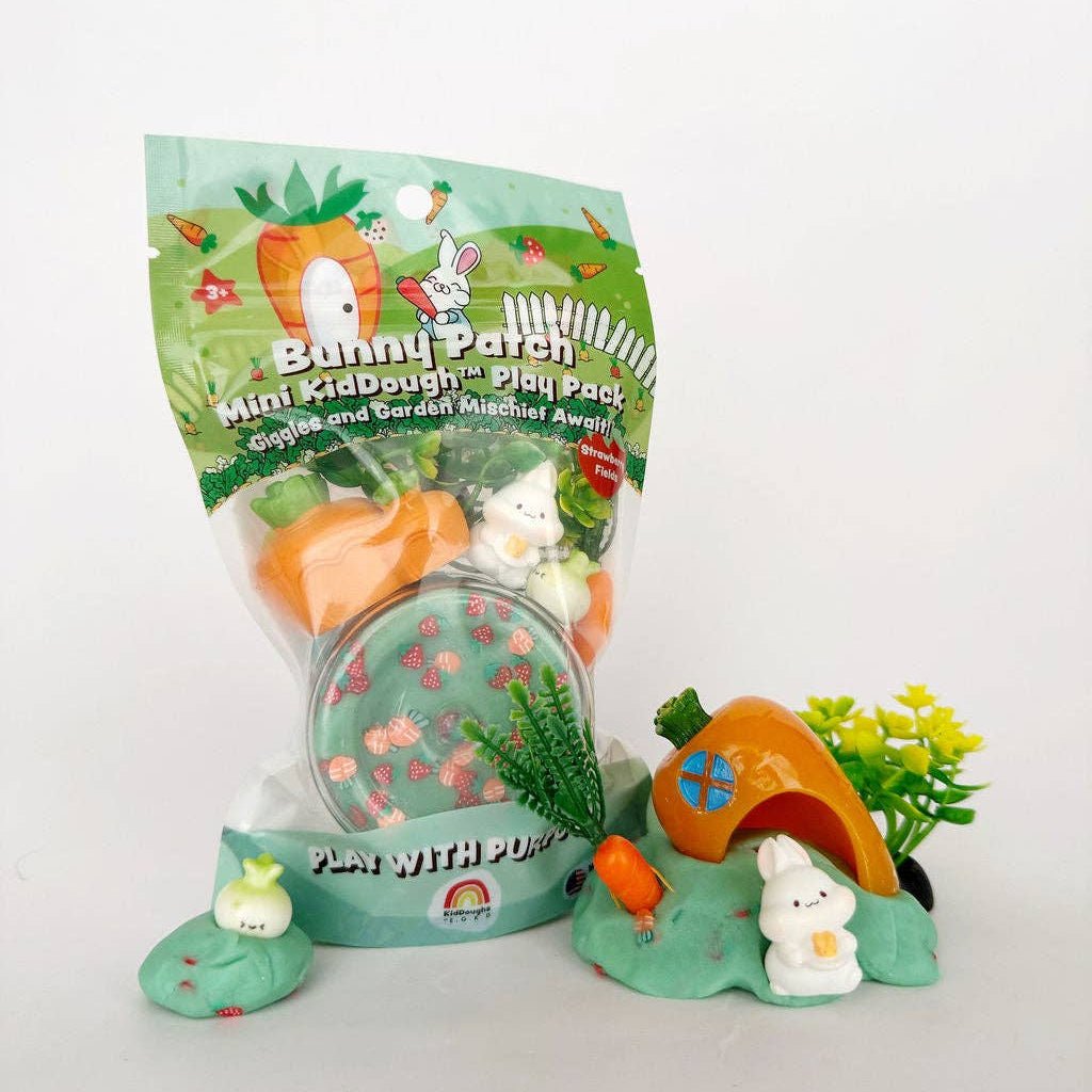 Earth Grown KidDoughs - Bunny Patch Mini Play Pack - Bossy Beans
