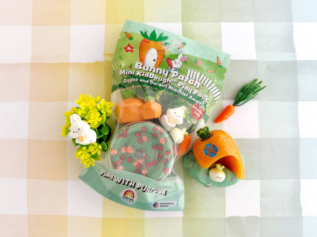 Earth Grown KidDoughs - Bunny Patch Mini Play Pack - Bossy Beans