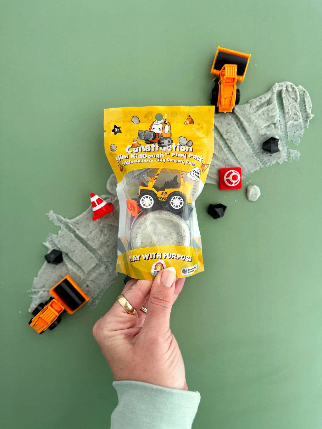 Earth Grown KidDoughs - Construction Mini Play Pack - Bossy Beans