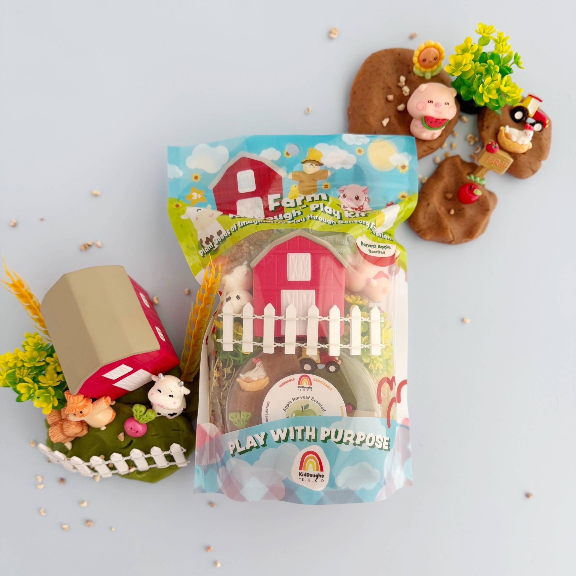 Earth Grown KidDoughs - Farm Play Kit - Bossy Beans