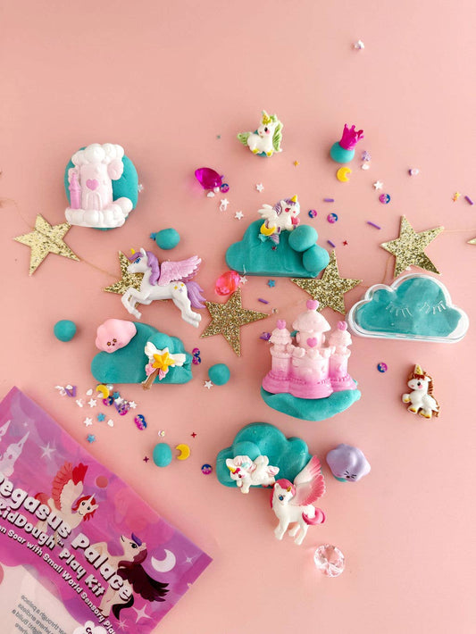 Earth Grown KidDoughs - Pegasus Palace KidDough Play Kit - Bossy Beans