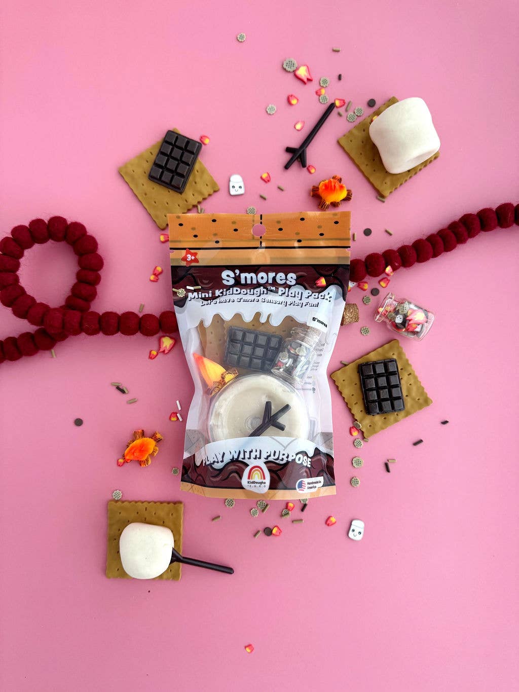 Earth Grown KidDoughs - S'mores Mini Play Pack - Bossy Beans