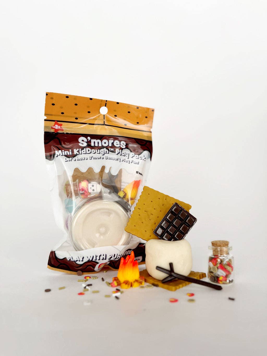 Earth Grown KidDoughs - S'mores Mini Play Pack - Bossy Beans