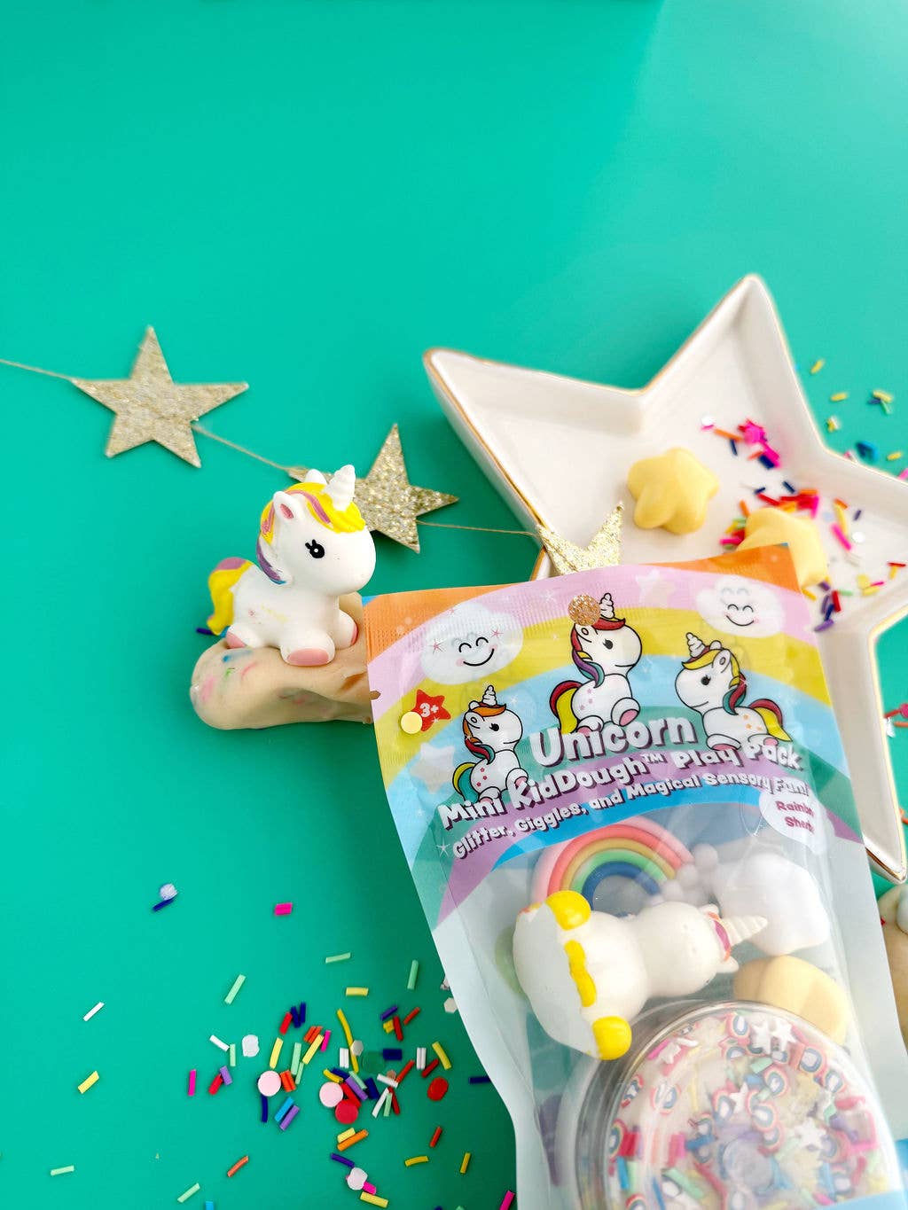Earth Grown KidDoughs - Unicorn Mini Play Pack - Bossy Beans